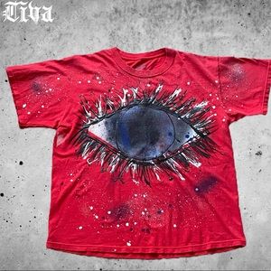 Hand painted graphite eye shirt